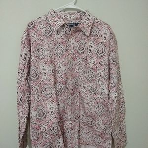 Paisley Cowboy Button-Down Long Sleeve Shirt